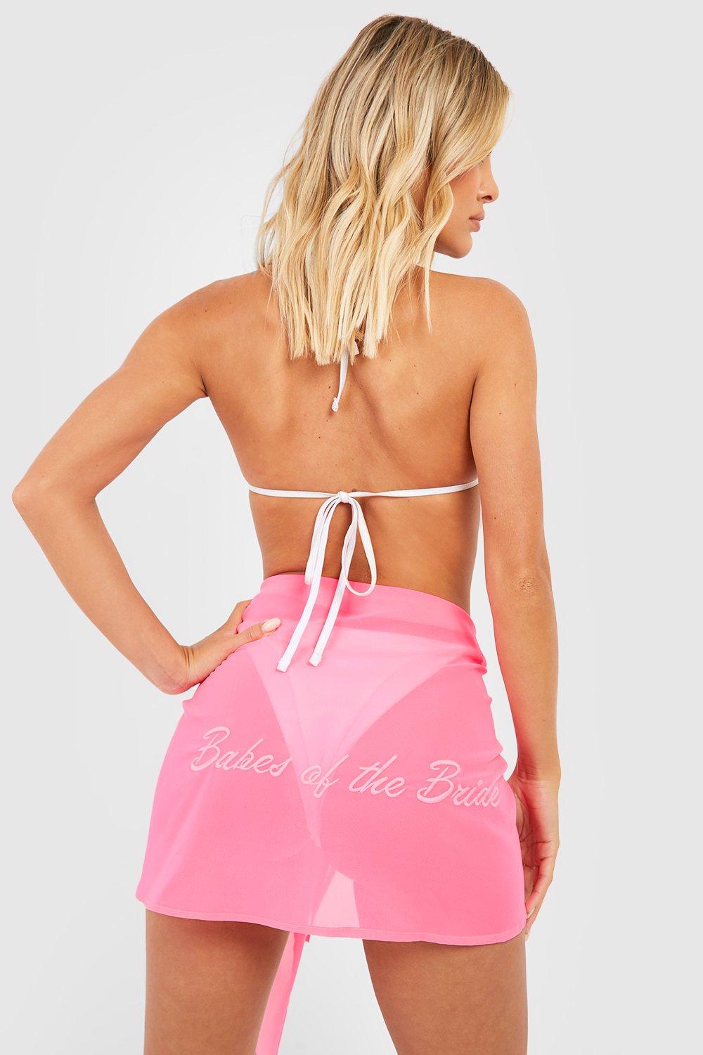 Babes Of The Bride Embroidered Beach Sarong