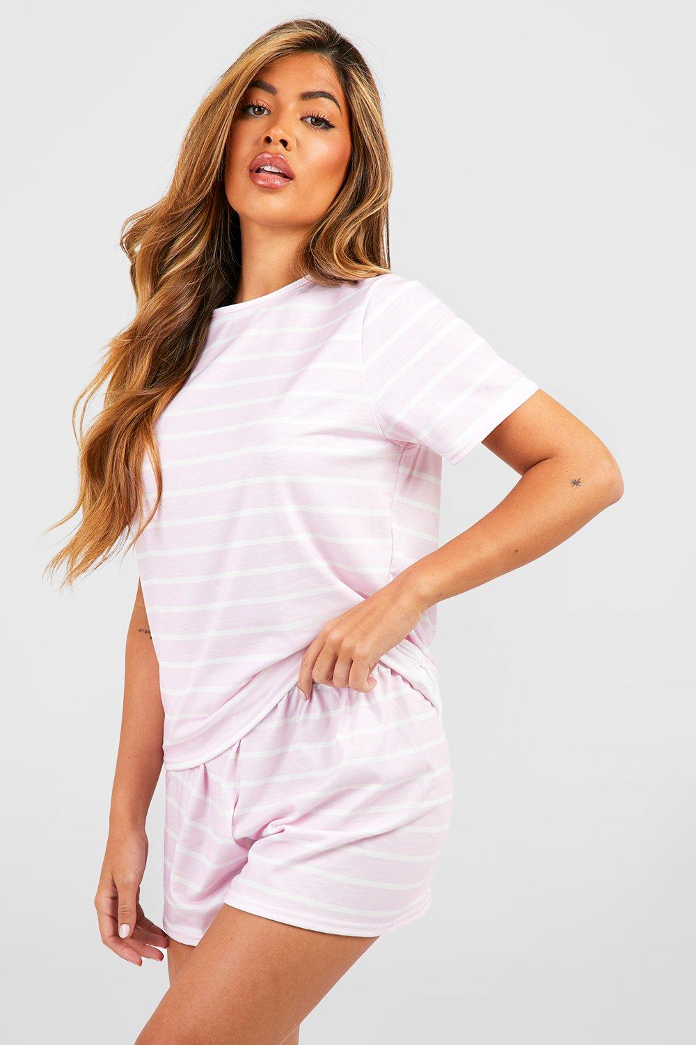 Stripe Jersey Pyjama Short Set