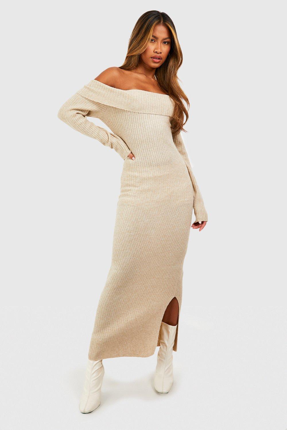 Soft Knit Bardot Maxi Jupmer Dress