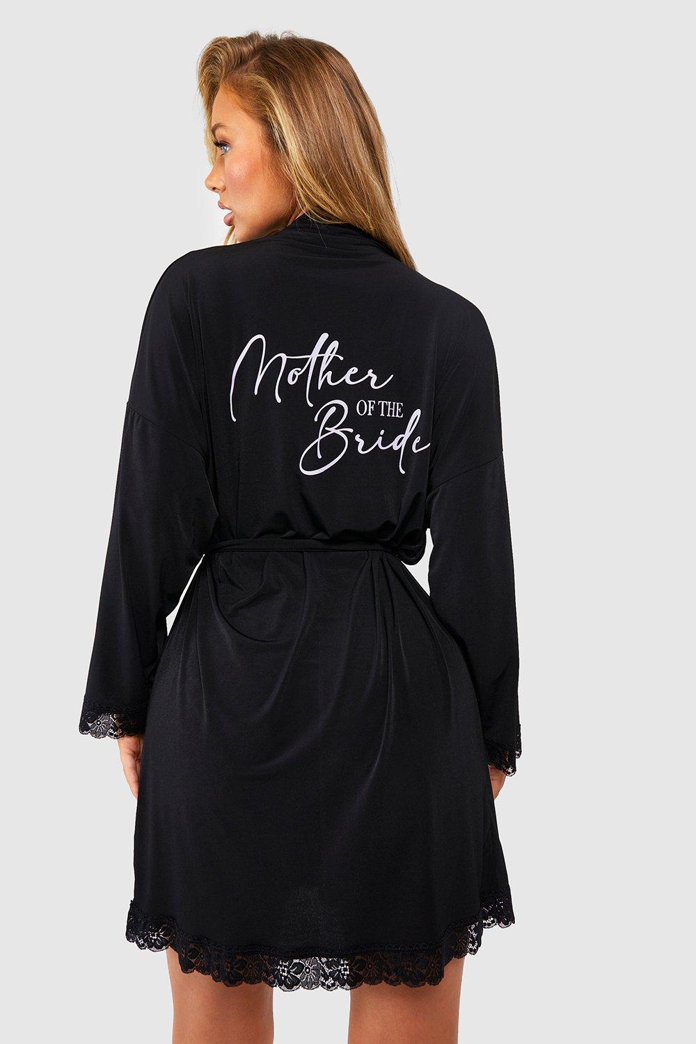 Mother Of The Bride Lace Trim Jersey Robe
