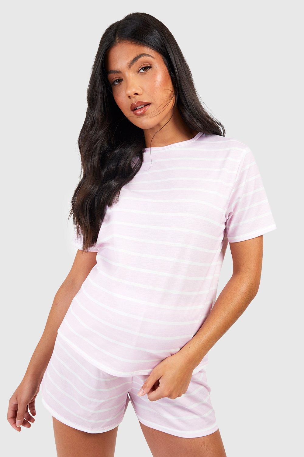 Maternity Stripe Pyjama Short Pj Set