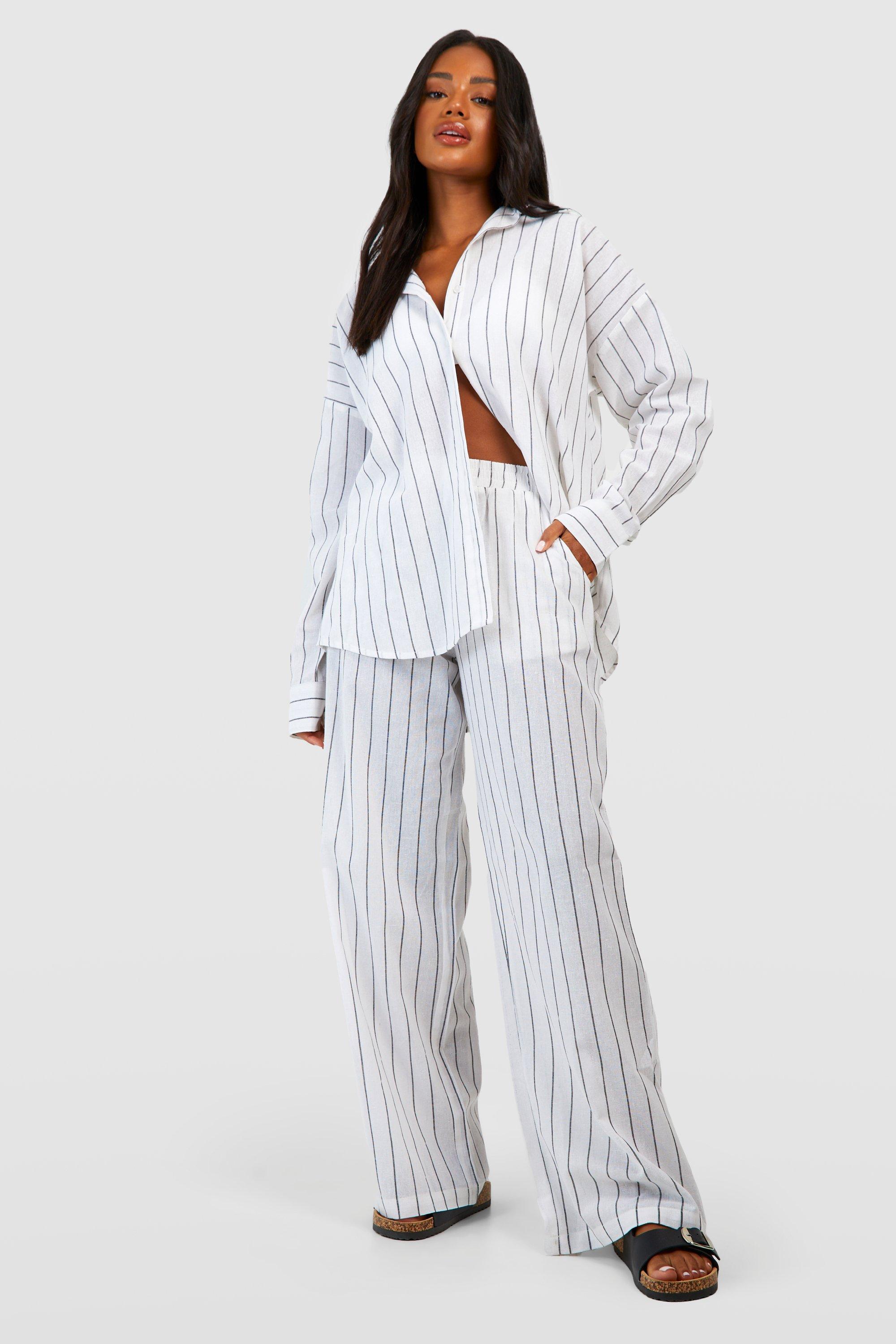 Cotton Pinstripe Pyjama Trouser