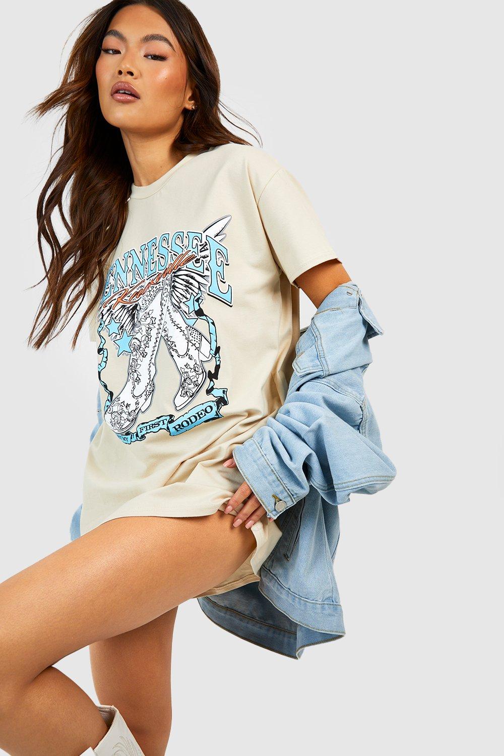 Tennessee Printed Oversized T-shirt Dress