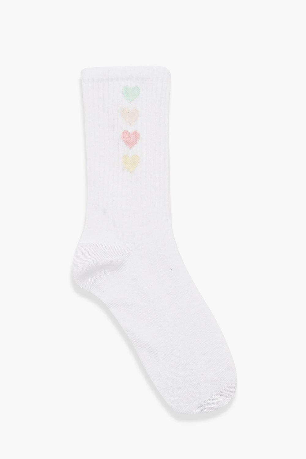 Single Pastel Heart Sport Sock