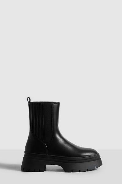 Double Sole Chunky Chelsea Boots