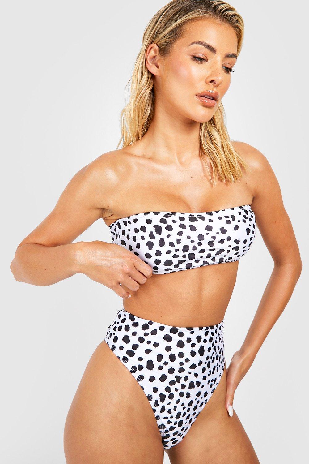 Dalmatian High Waisted Bikini Brief