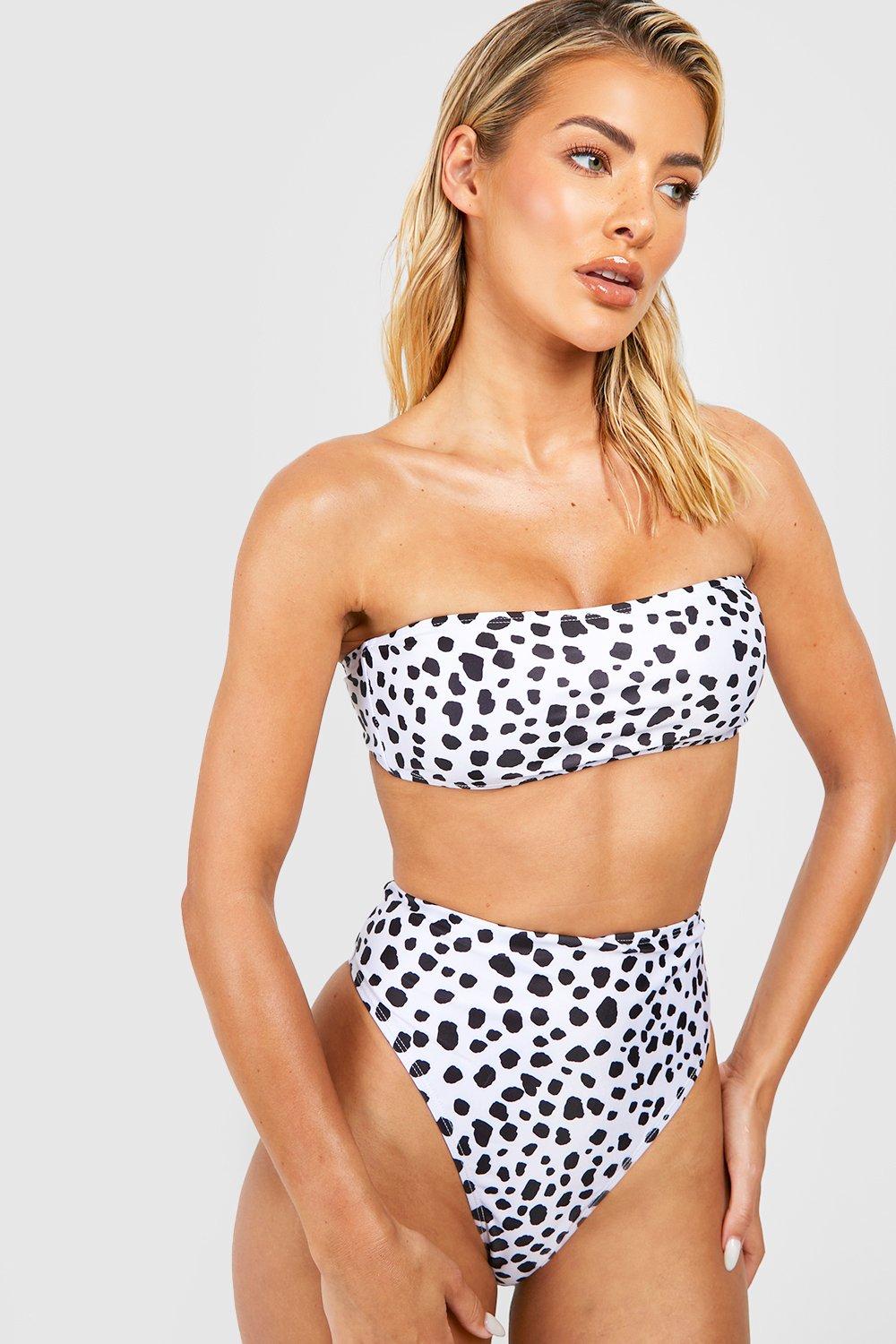 Dalmatian Bandeau Bikini Top