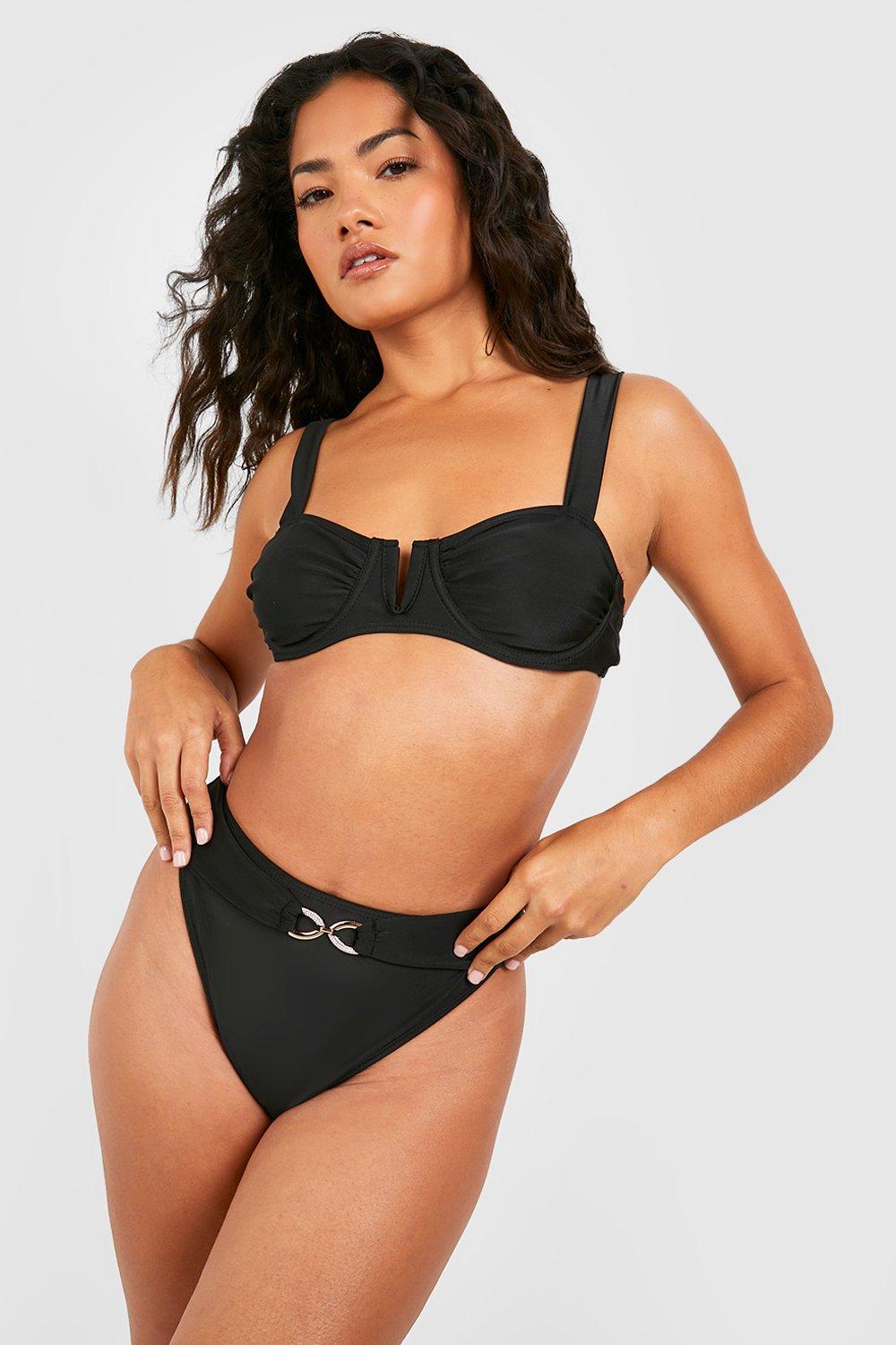 Ruched Cup Underwired Bikini Top