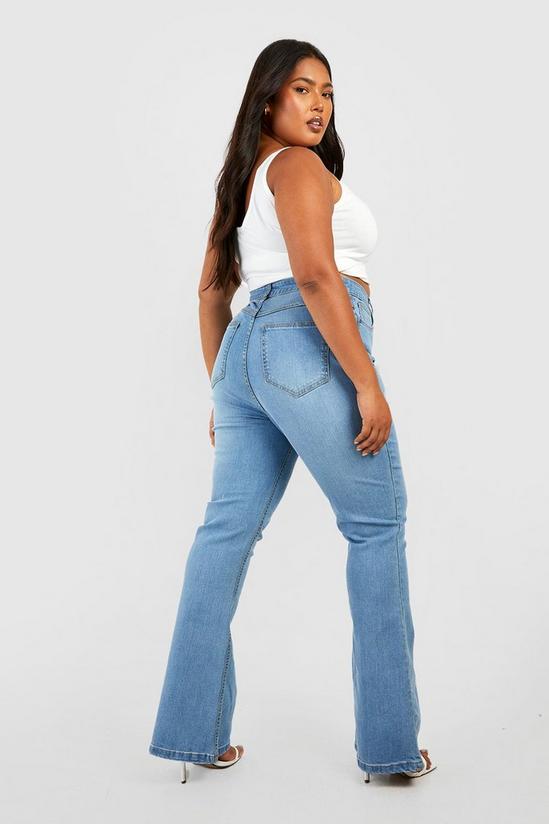 boohoo Plus Butt Shaper Stretch Flared Jeans 2