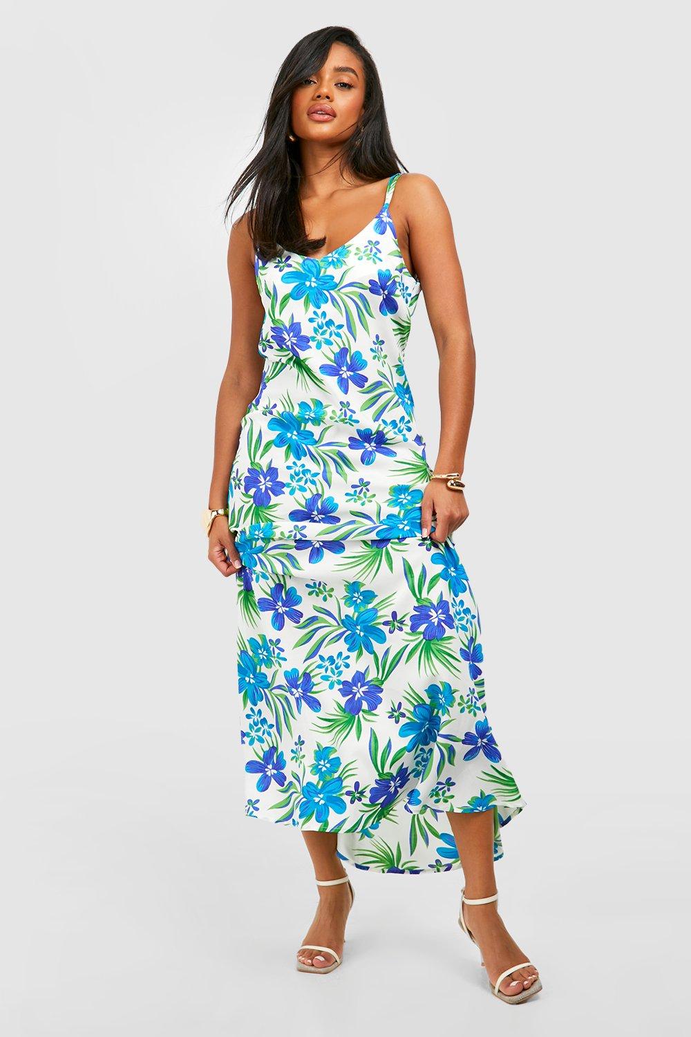 Tropical Strappy Maxi Dress
