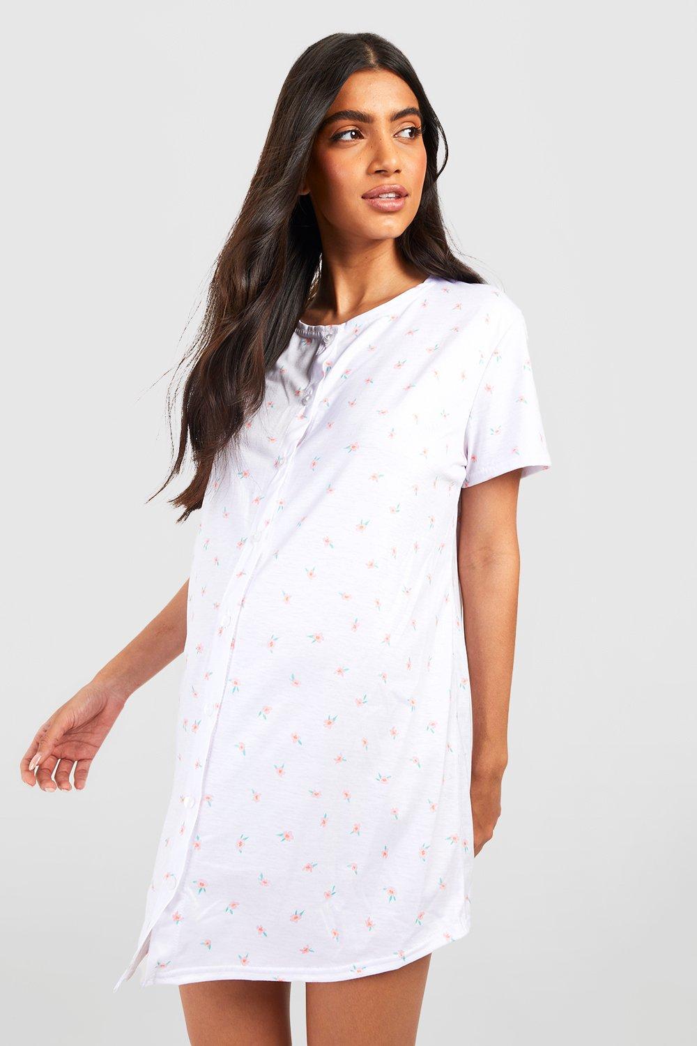 Maternity Ditsy Floral Button Down Nightie
