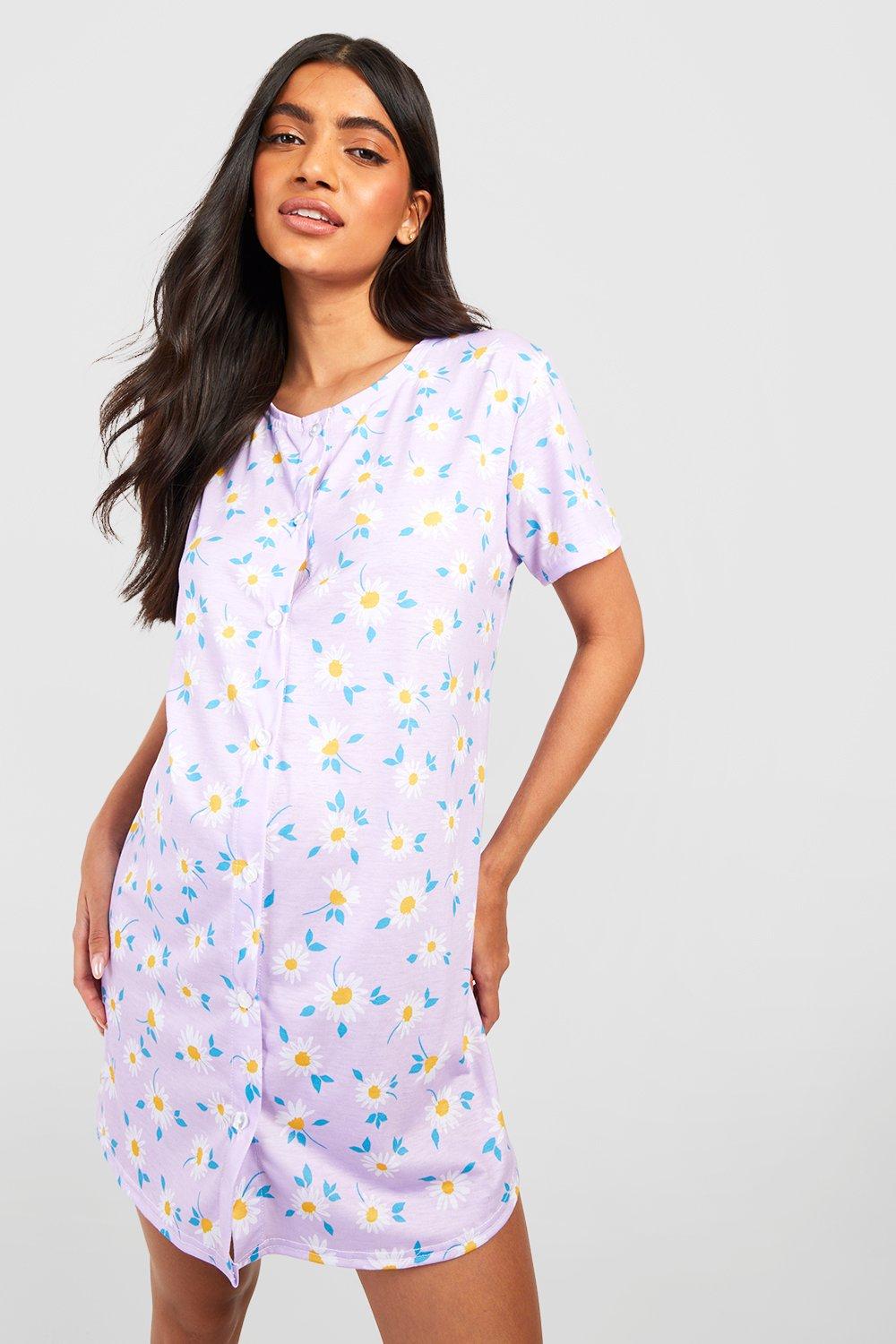 Maternity Floral Button Down Nightie