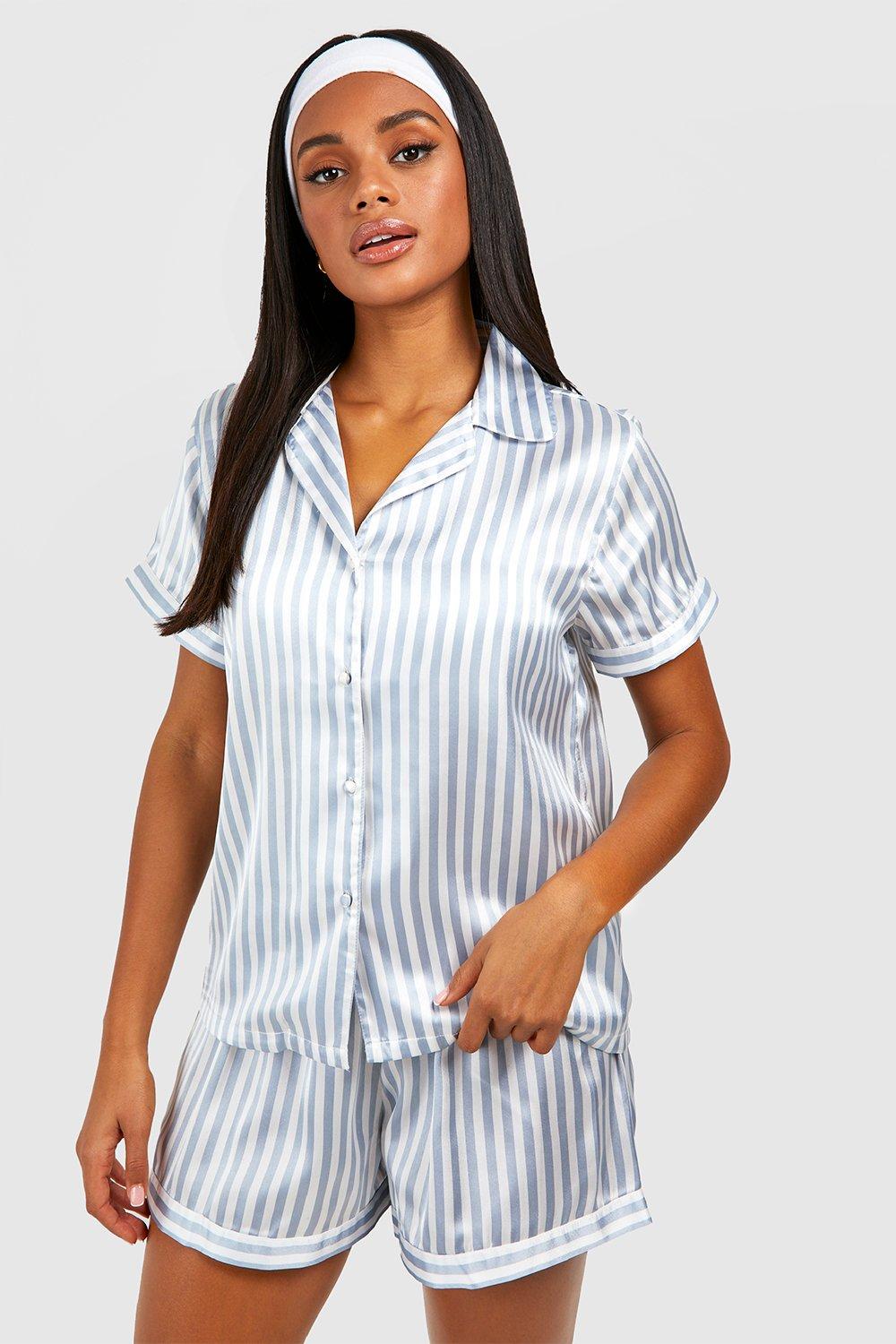 Contrast Stripe Pyjama Short Set