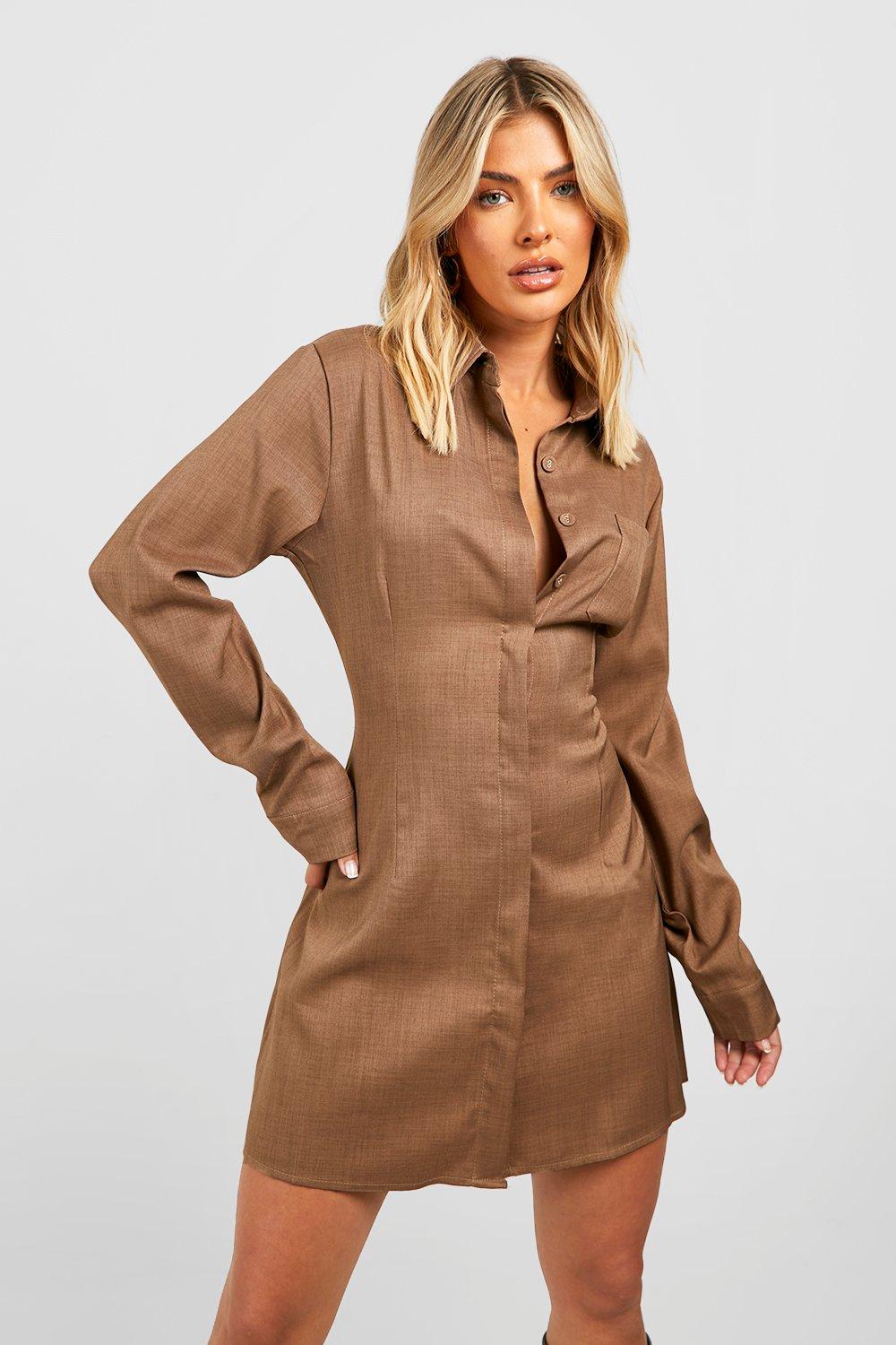 Utility Fitted Shirt Dress
