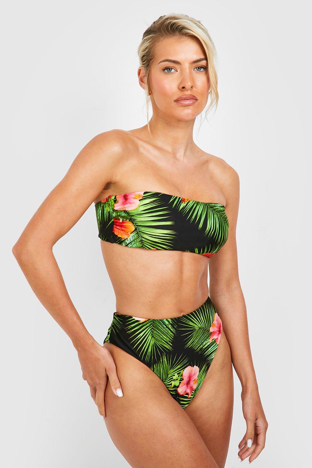 Tropical Bandeau Bikini Set