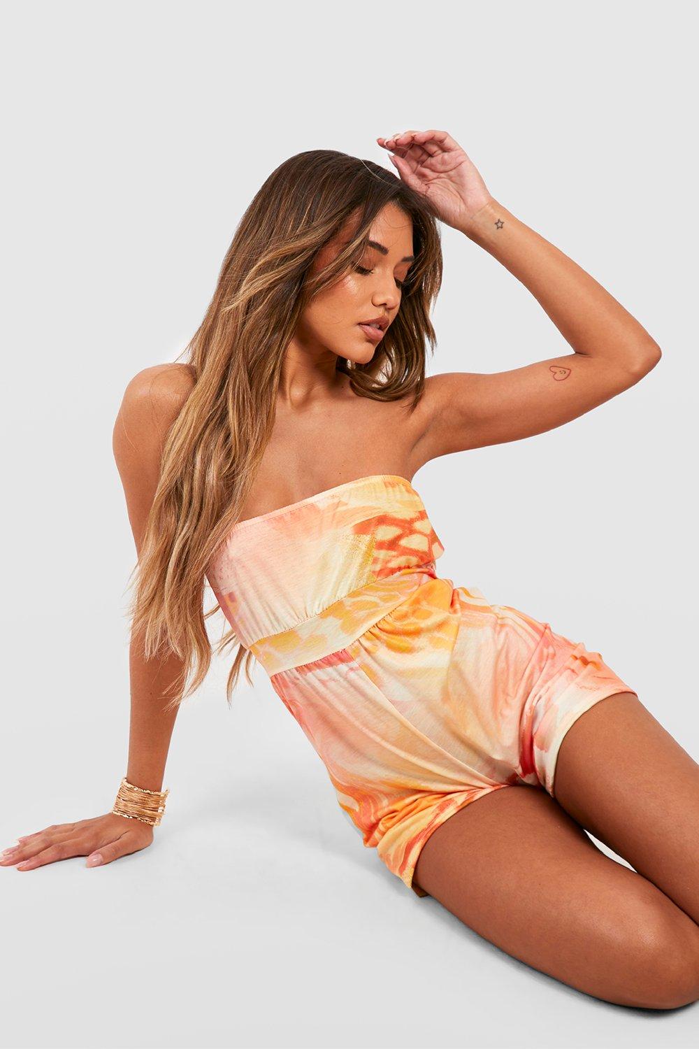 Abstract Bandeau Playsuit