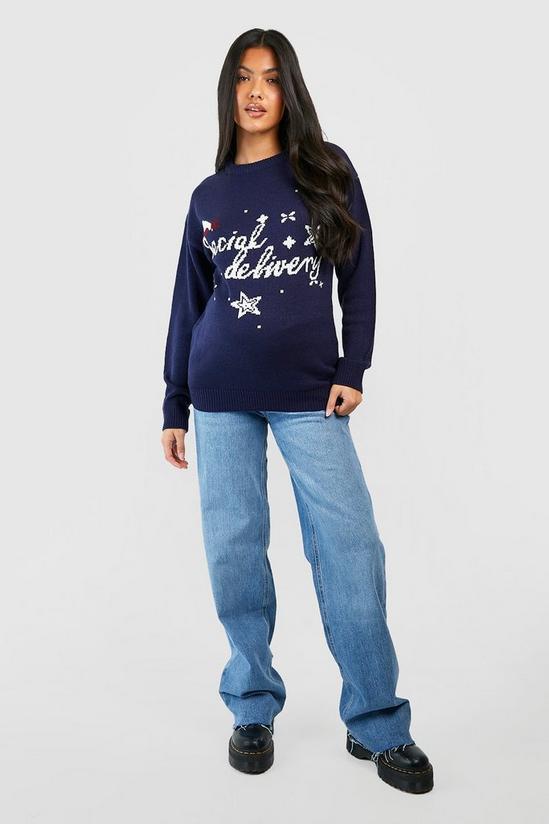 boohoo Maternity Special Delivery Christmas Jumper 3