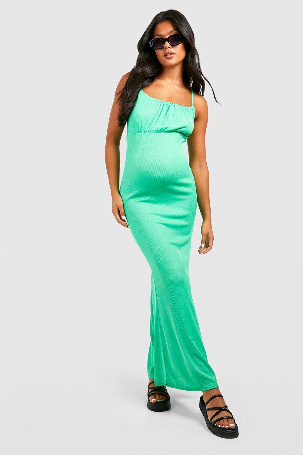 Maternity Ruched Bust Strappy Maxi Dress