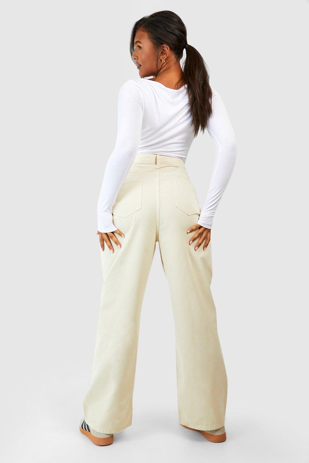 Plus Acid Crossover Waist Straight Leg Jeans