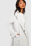 boohoo Fitted Cuff Detail Belted Trench Coat thumbnail 4