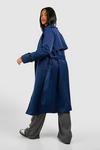 boohoo Fitted Cuff Detail Belted Trench Coat thumbnail 2