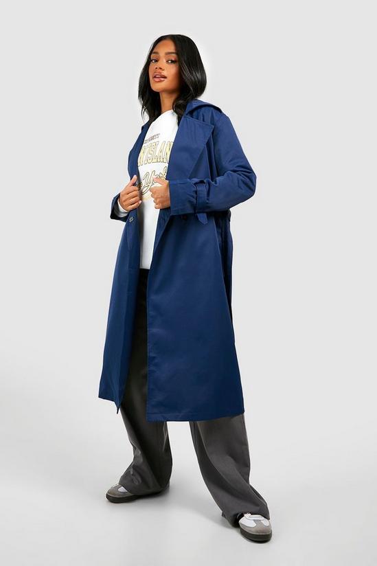 boohoo Fitted Cuff Detail Belted Trench Coat 3