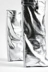 boohoo Metallic Padlock Detail Wedge Fold Over Knee Boots thumbnail 6