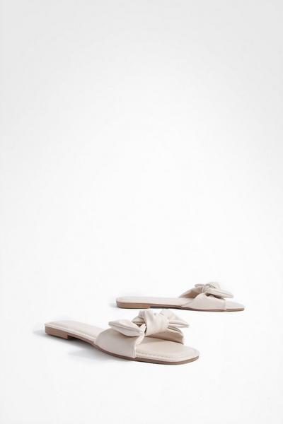 Bow Detail Mule Sandals