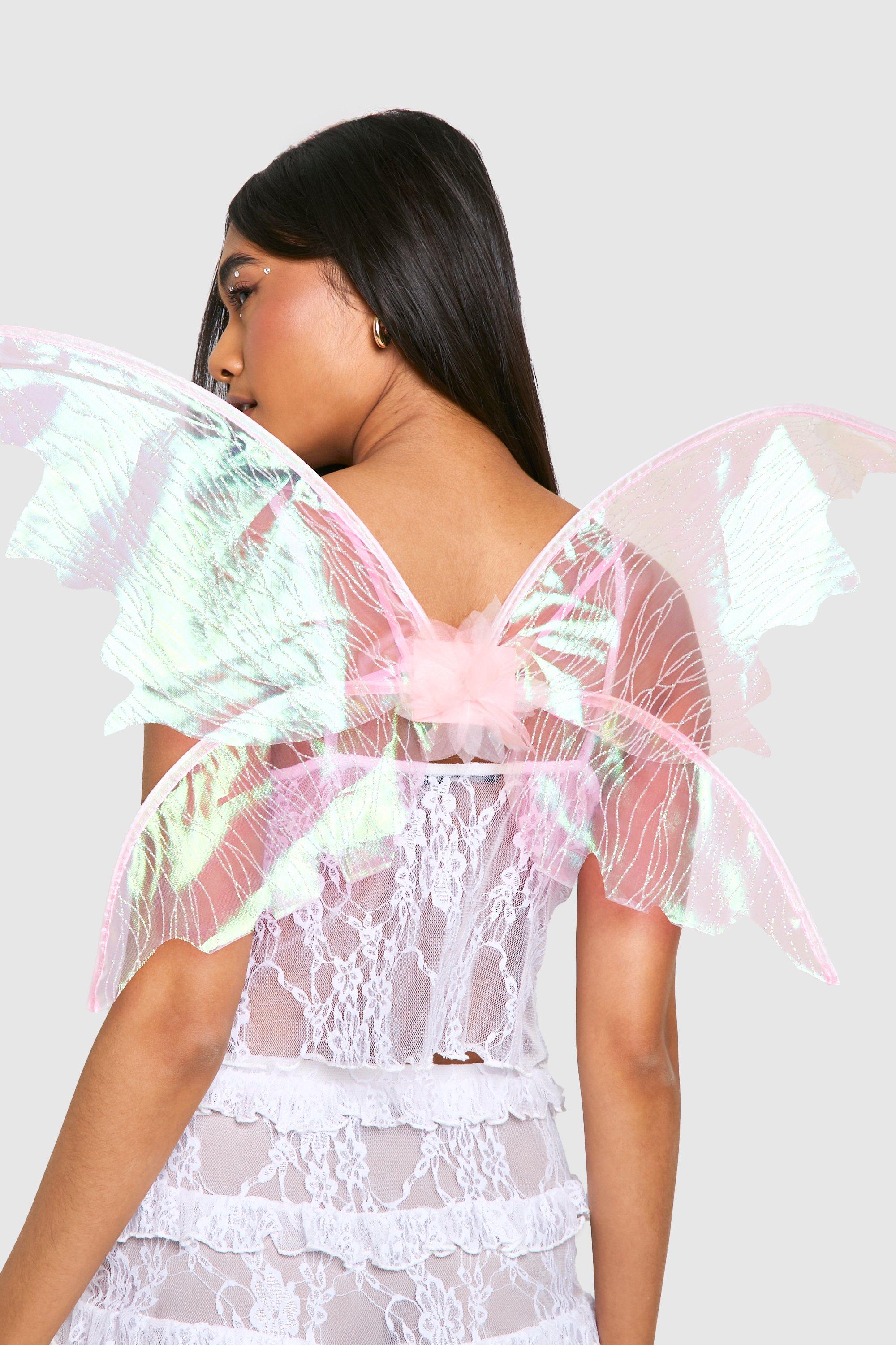 boohoo Halloween 2023 Fairy Wings - Green - One Size