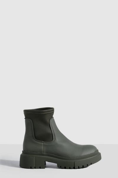Chunky Stretch Panel Chelsea Boots