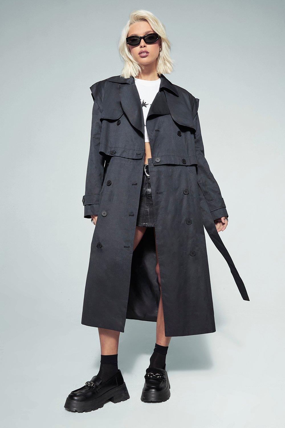 Jackets & Coats | Kourtney Kardashian Barker Multiway Trench Coat | boohoo