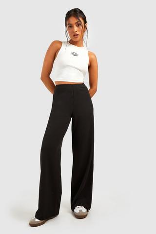 Principal Wide Leg Joggers in Washed Black