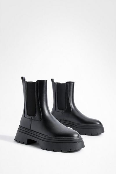 Double Trim Chunky Chelsea Boots
