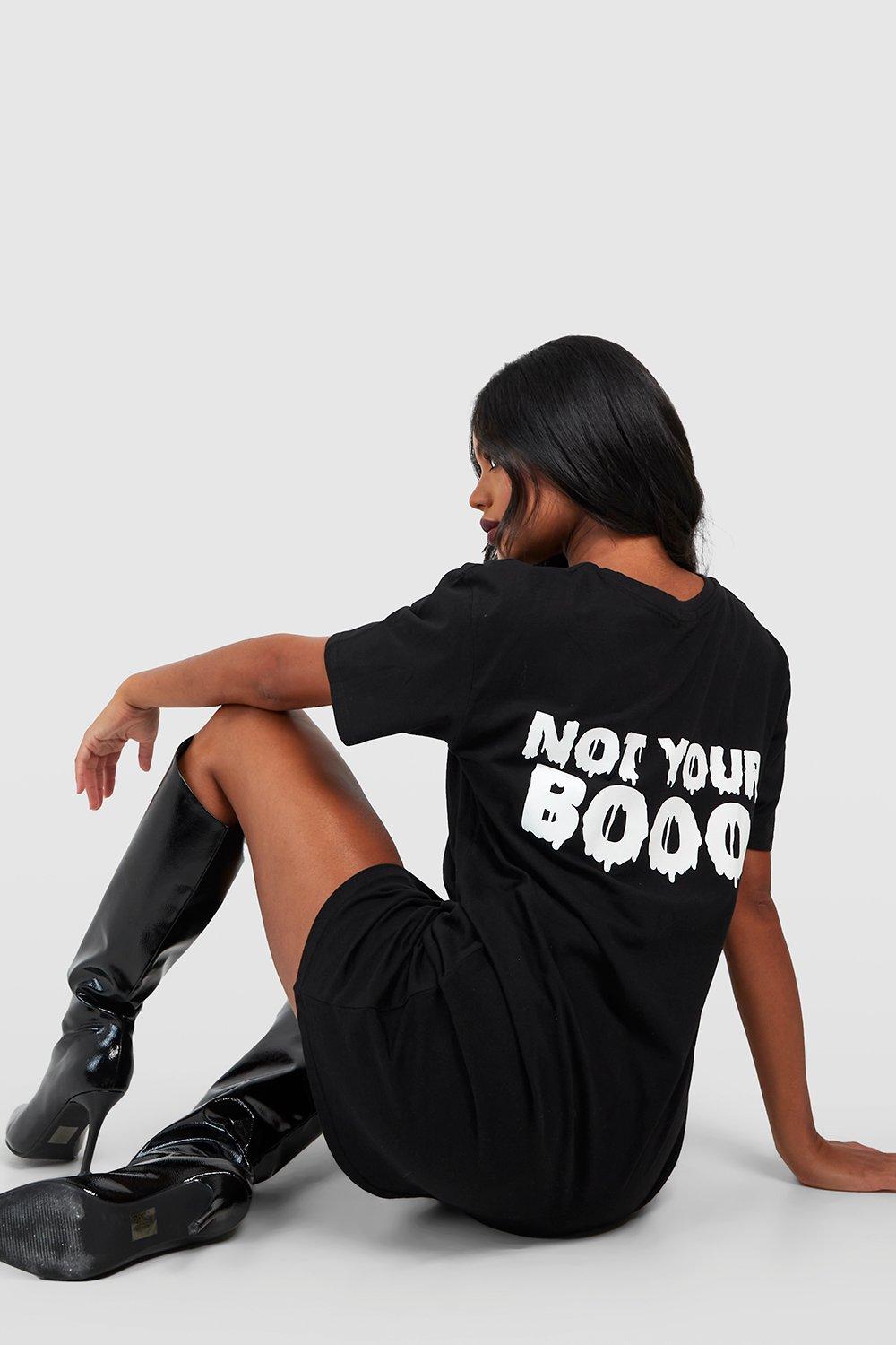 Not Your Boo Oversized Halloween T-shirt Dress