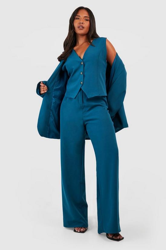 Trousers | Plus Woven Tailored Wide Leg Trousers | boohoo