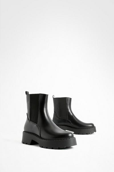 Cleated Sole Chelsea Boots