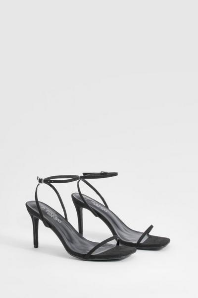 Wide Fit Barely There Low Stiletto Heels