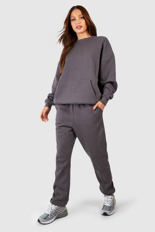 WILLIAM GILES PULLOVER HOODIE & STRAIGHT LEG JOGGERS IN GREY SIZE