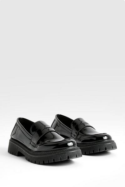 Chunky Patent Loafers