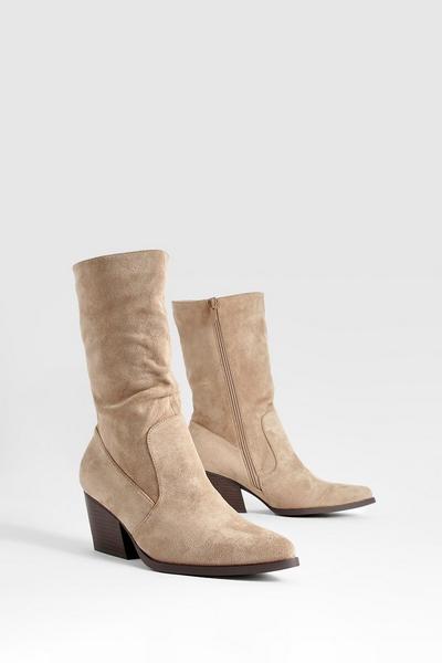 Wide Fit Slouchy Western Cowboy Boots