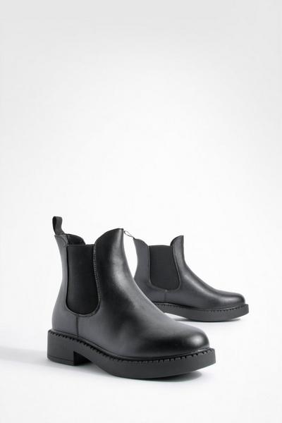 Wide Fit Tab Detail Chelsea Boots