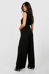 boohoo Maternity Cowl Neck Slinky Belted Jumpsuit thumbnail 2
