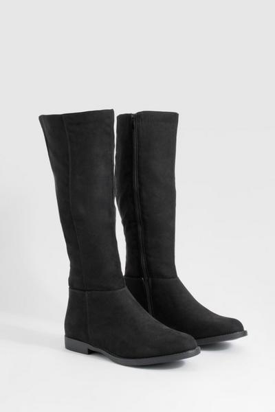 Wide Fit Flat Knee High Boots
