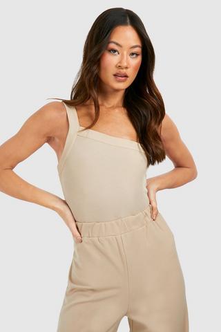 Tall Taupe Soft Touch Square Neck Bodysuit