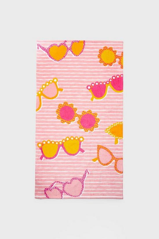 Debenhams Sunglasses Print Cotton Beach Towel 1