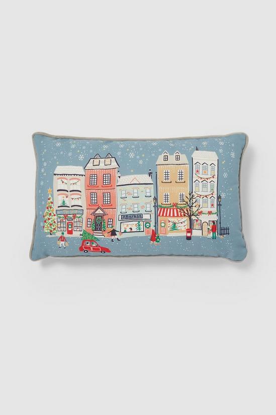 Furn Exclusive Christmas Festive Town Cushion 1