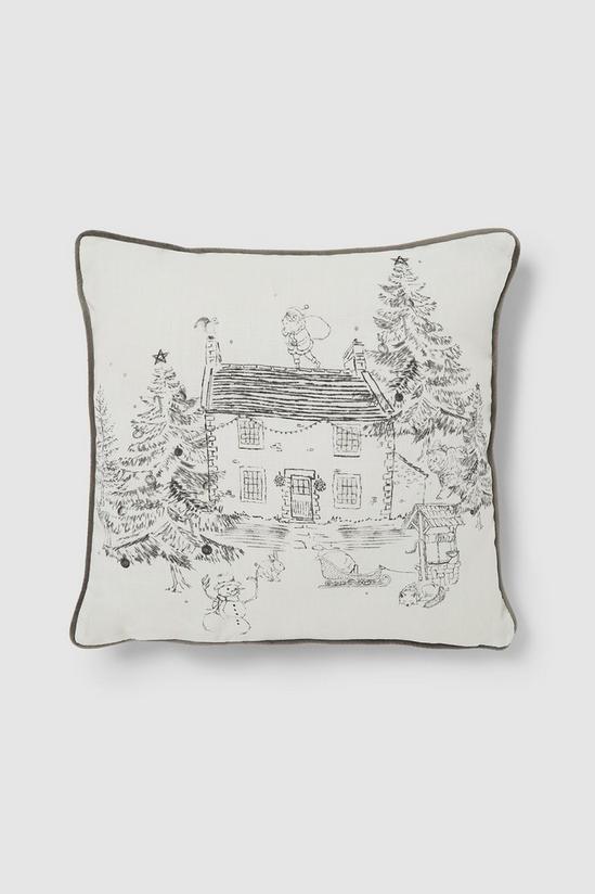 Furn Exclusive Christmas Midwinter Toile Cushion 1