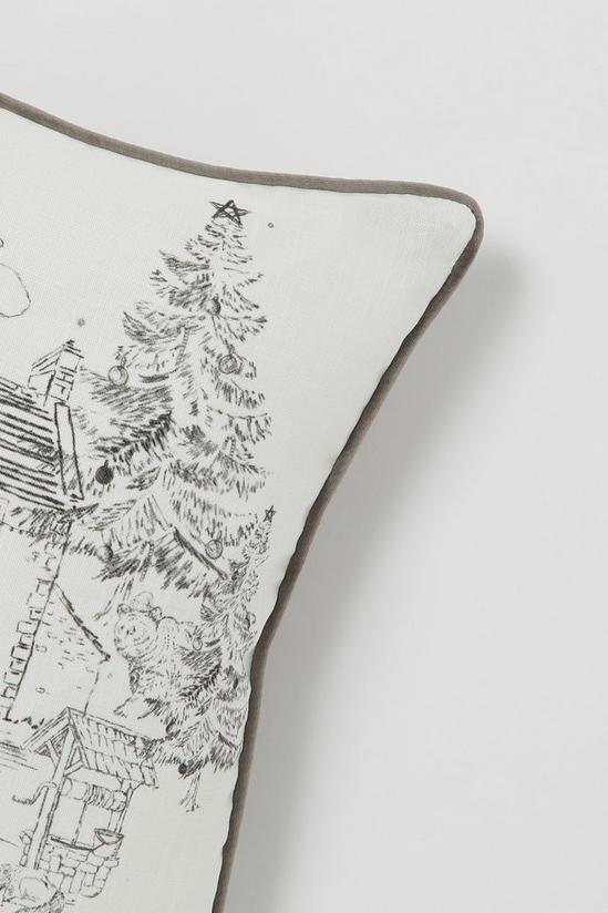 Furn Exclusive Christmas Midwinter Toile Cushion 2