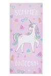 Catherine Lansfield Summer Unicorn Beach Towel thumbnail 1