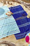 Catherine Lansfield Rainbow Pairs 2 Pack Blue Beach Towels thumbnail 1